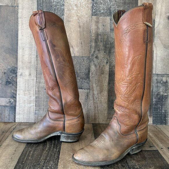 Olathe 6009 Vintage Tall Buckaroo Cowboy Boots Mens 9.5 D - Picture 3 of 12